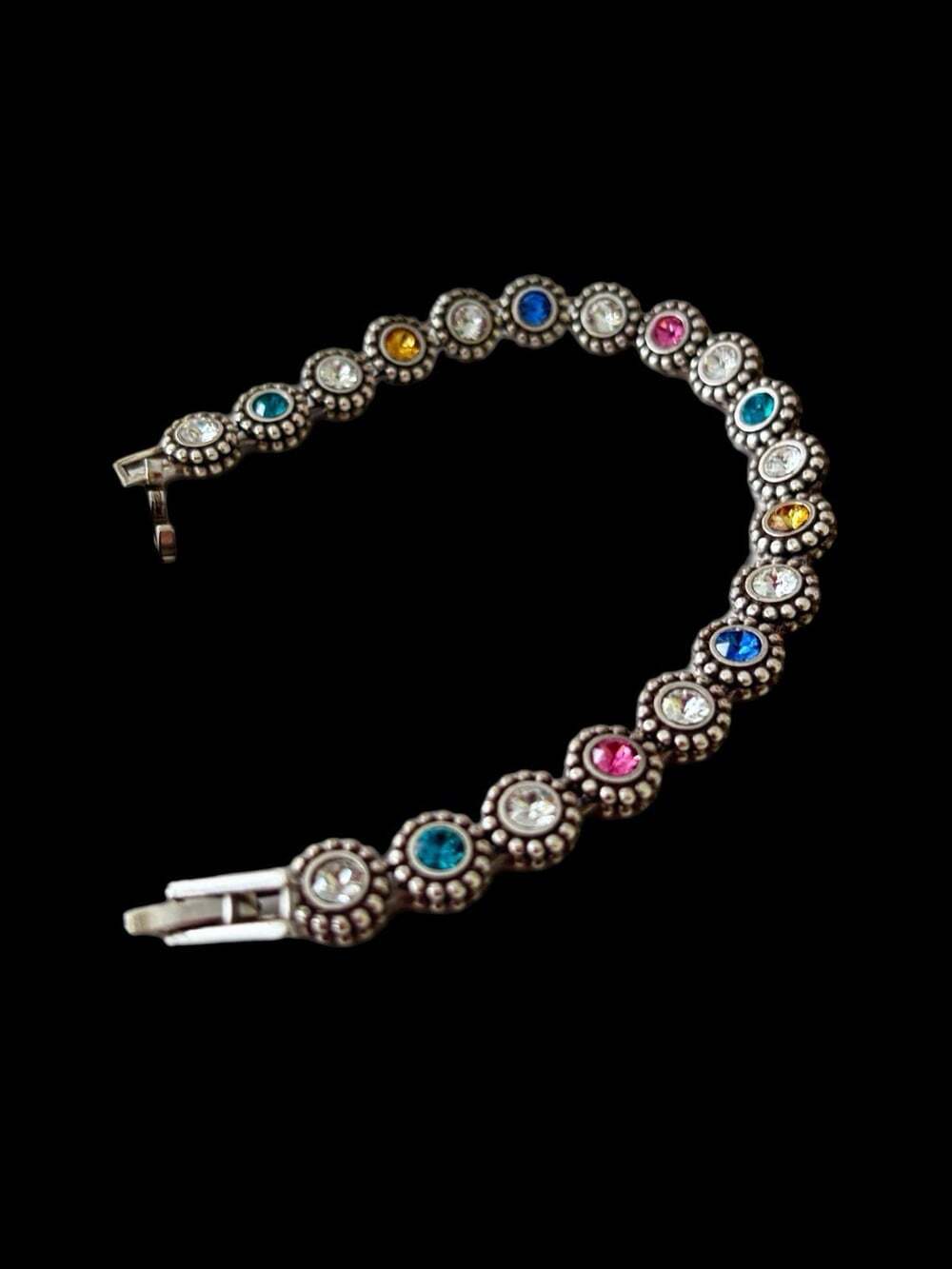 Brighton Twinkle LINK Bracelet Boho Style JF4473 Pink Green Yellow $138 NWT